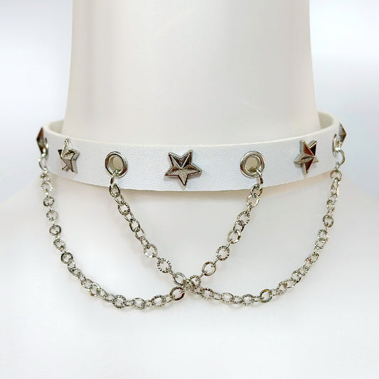 Star Chain Punk Choker Necklace
