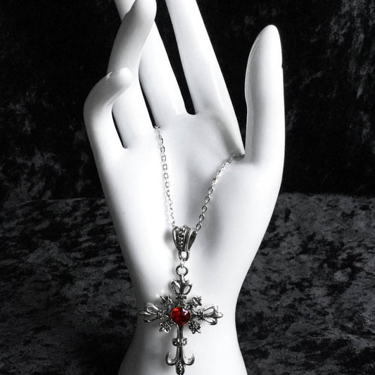 Gothic Baroque Cross Pendant Necklace