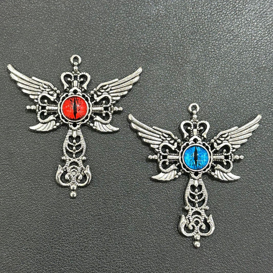 Devil Eye Wing Cross Pendant
