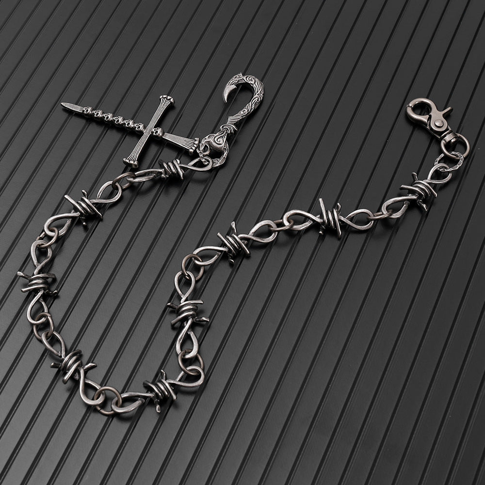 Gothic Cross Skull Alloy Waist Chain