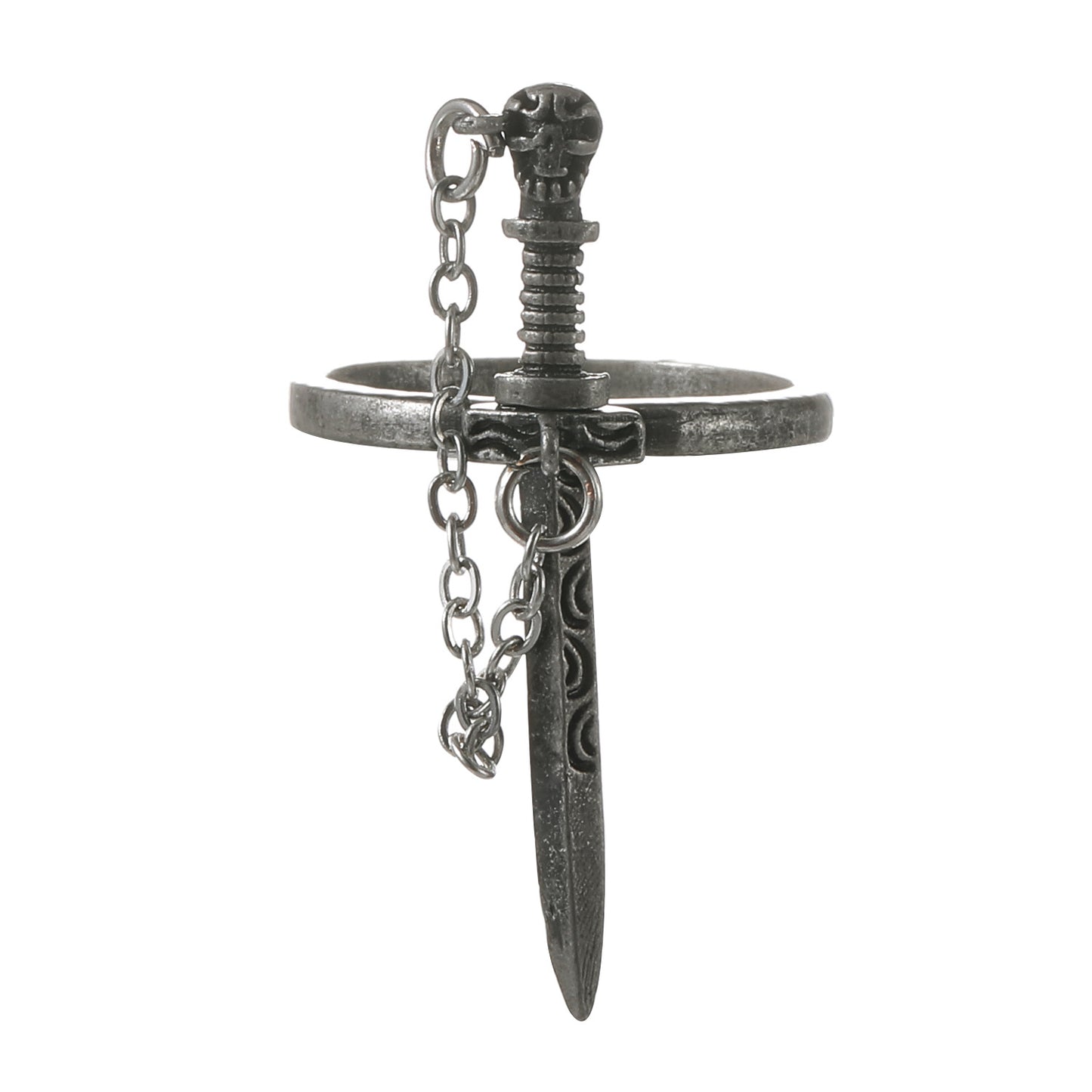 Gothic Dark Cross Sword Ring