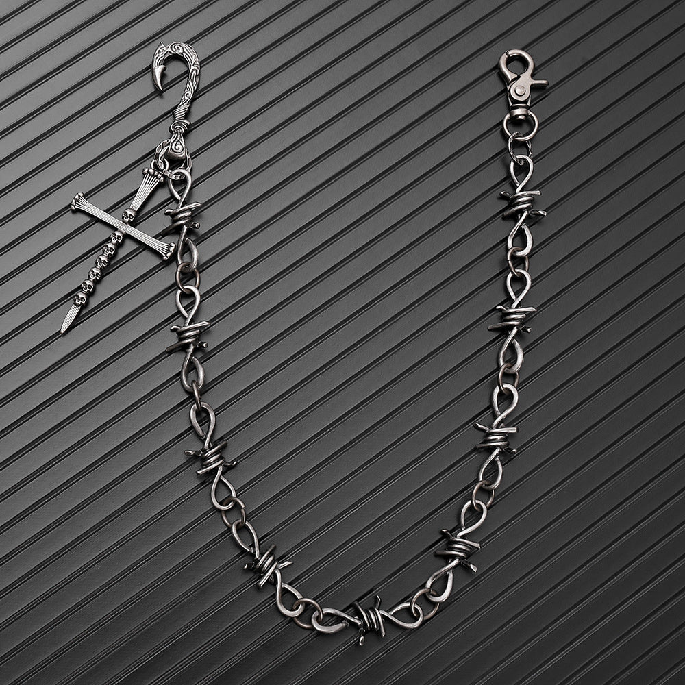 Gothic Cross Skull Alloy Waist Chain