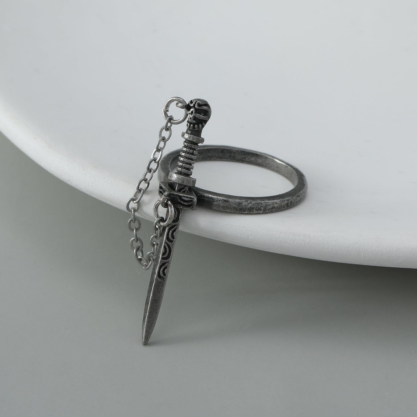Gothic Dark Cross Sword Ring