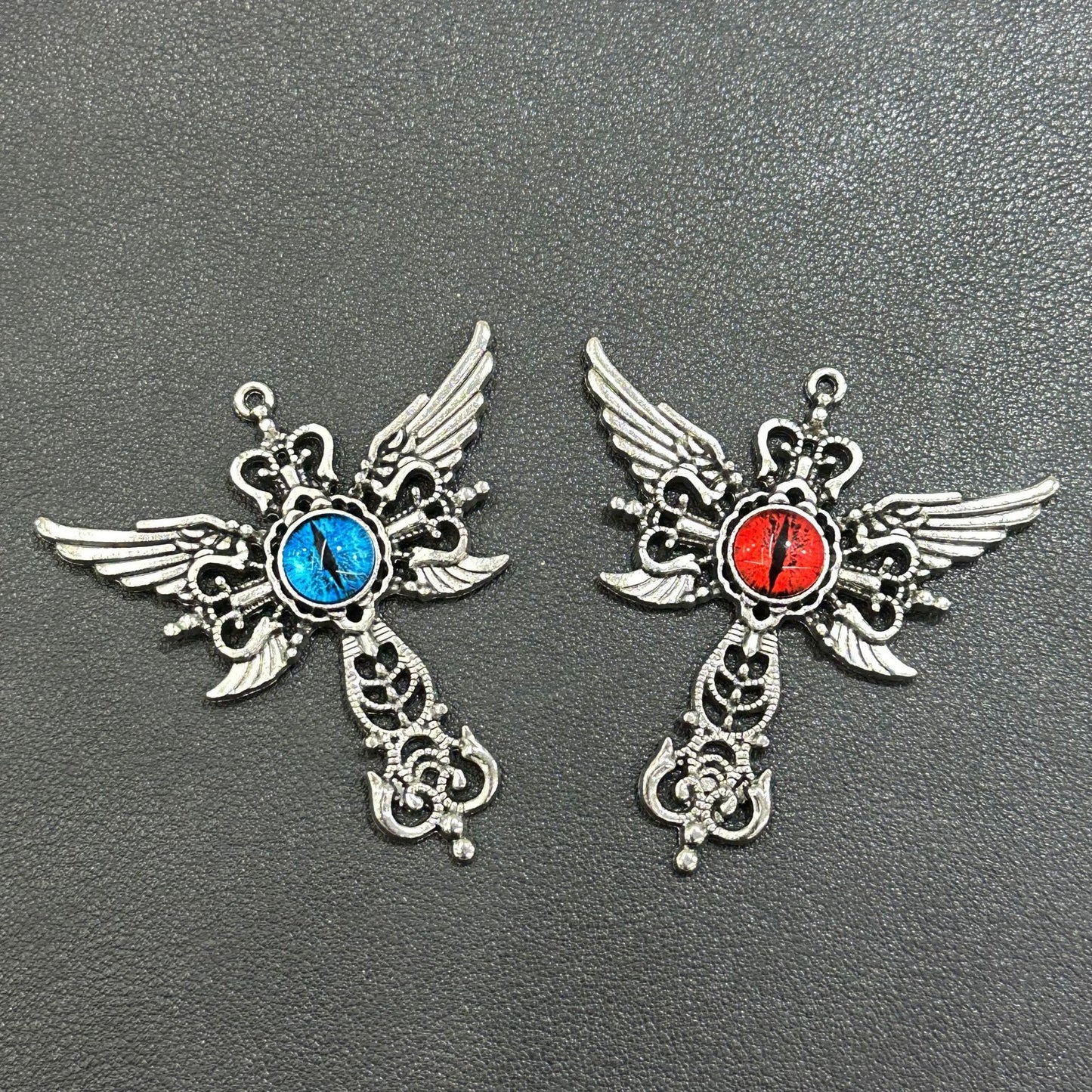 Devil Eye Wing Cross Pendant