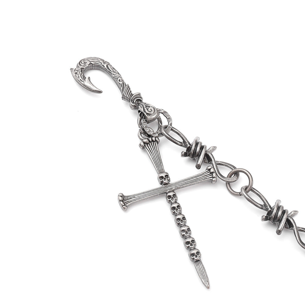 Gothic Cross Skull Alloy Waist Chain