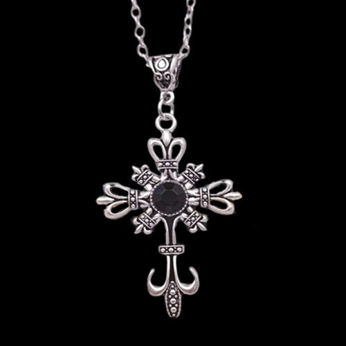 Gothic Baroque Cross Pendant Necklace