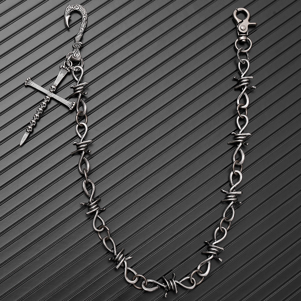 Gothic Cross Skull Alloy Waist Chain