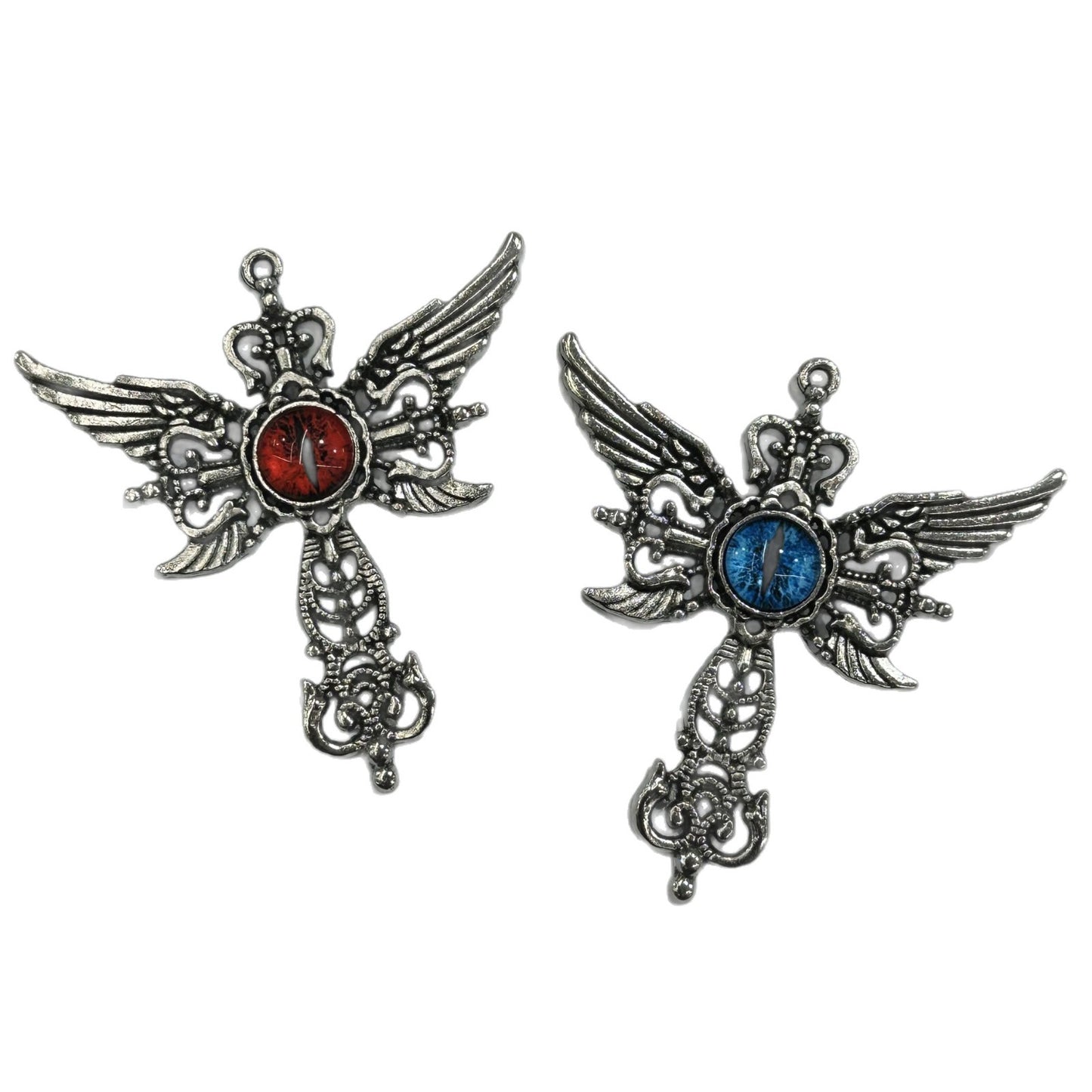 Devil Eye Wing Cross Pendant
