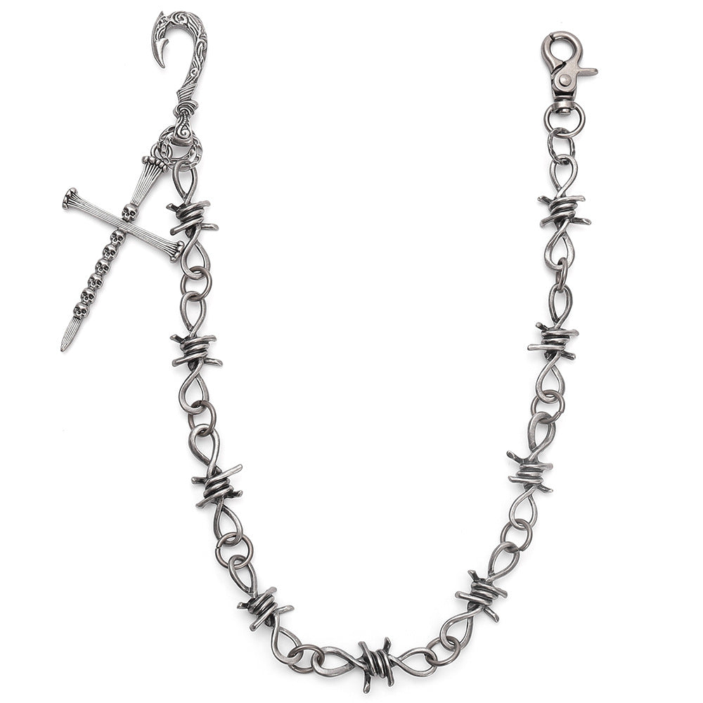 Gothic Cross Skull Alloy Waist Chain