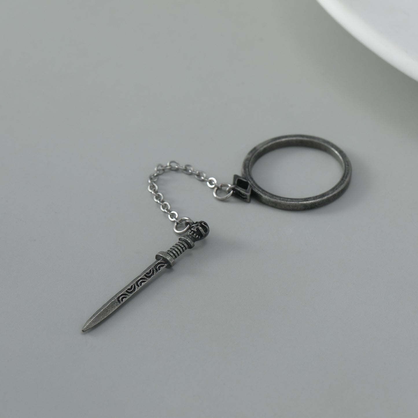 Gothic Dark Cross Sword Ring